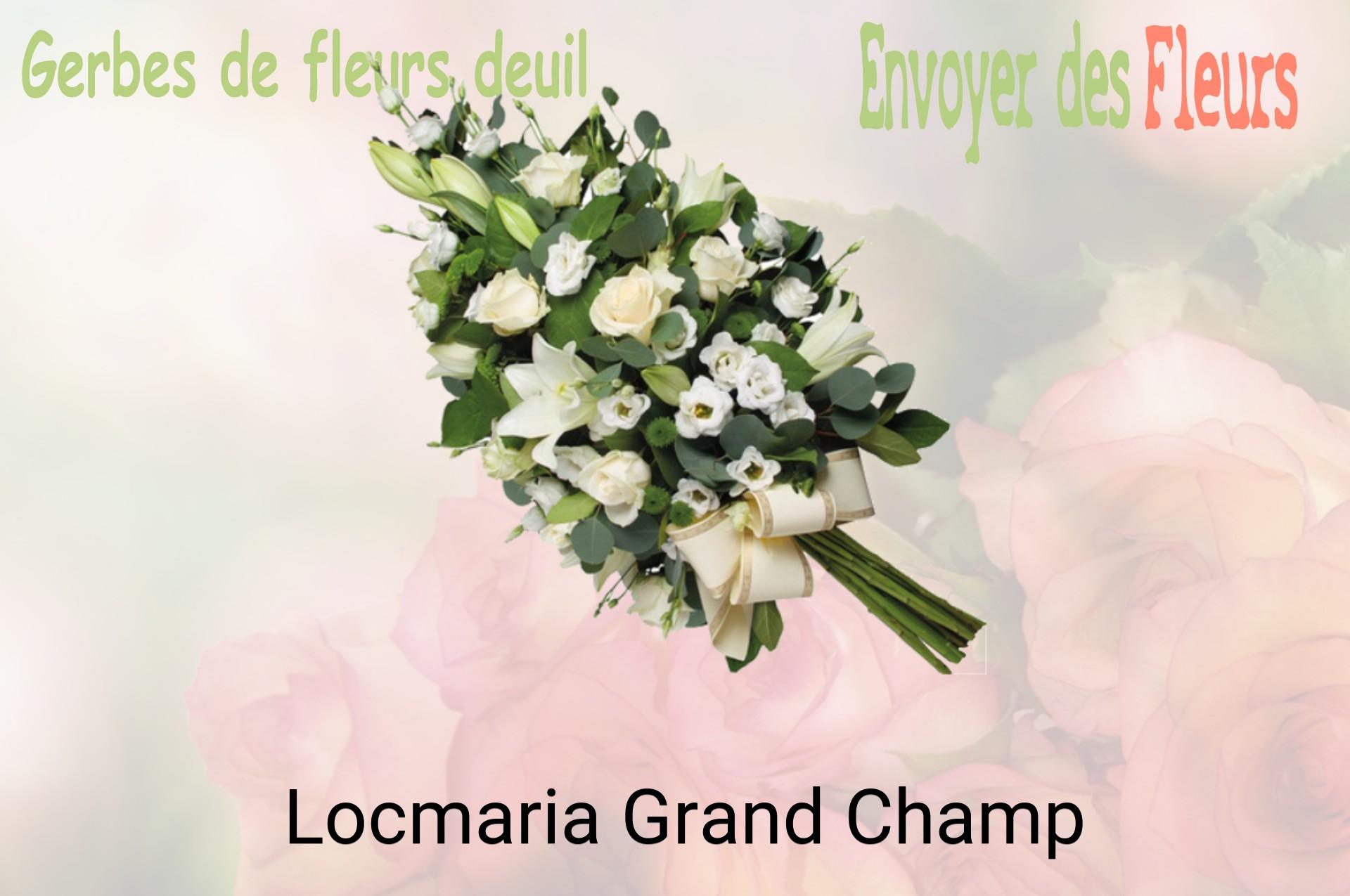 Gerbe de fleurs de deuil livrée à Locmaria-Grand-Champ